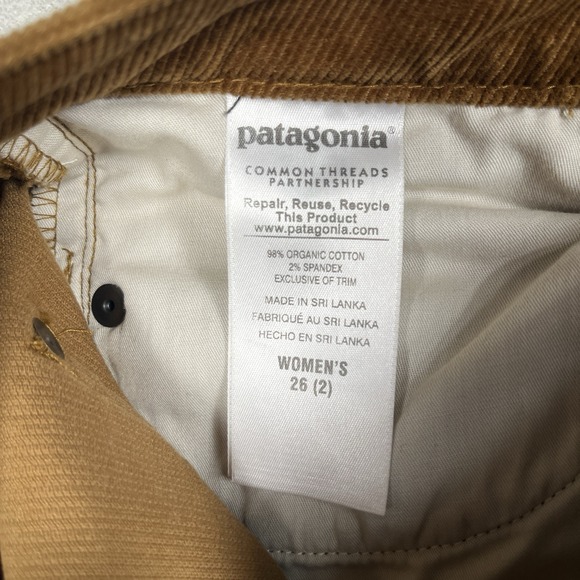 Patagonia Pants Women's 26x31 Brown Everyday Cords Corduroy Organic Cotton-EUC - Picture 7 of 10